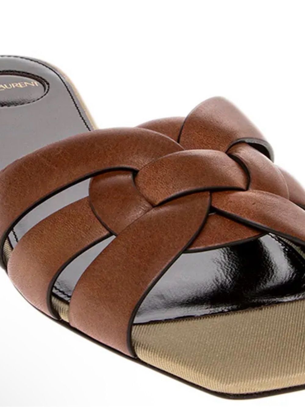 Saint Laurent Tribute Flat Sandals ysl shoes open toe criss cross slides